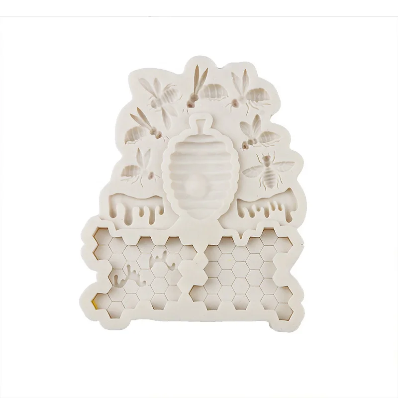 DIY Lovely little bee Beehive Liquid Silicone Mold/Honeybee Cake Decorating Mold silicone chocolate molds