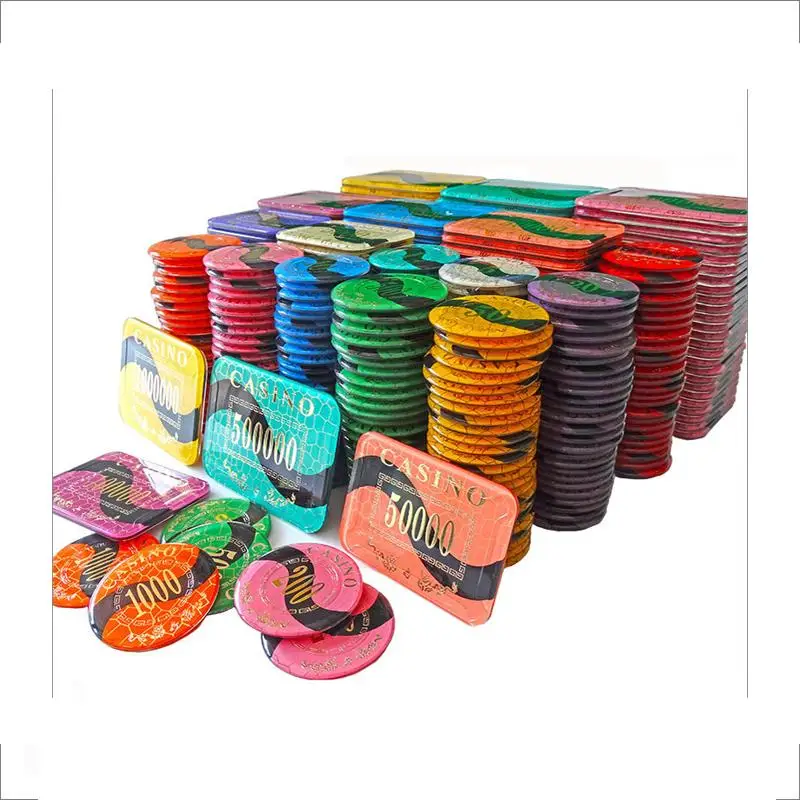 poker chips with Number Texture Patterns,anti-fake poker chips round and plaque chip,Casino High-end Poker Chips for Casino