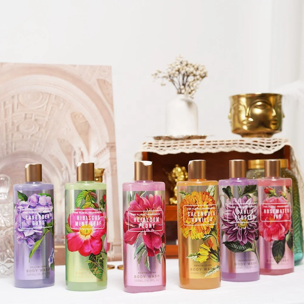 Shower Gel Bulk Mini Body Wash Lavender Womens Body Wash Sets Moisturizing Custom Body Wash