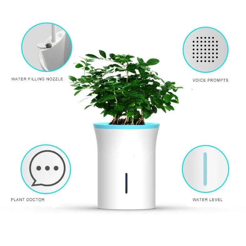 Indoor Garden Smart Hydroponic Indoor Herb Garden Automated Starter Kit selfwatering pots Flower Pot and Planter