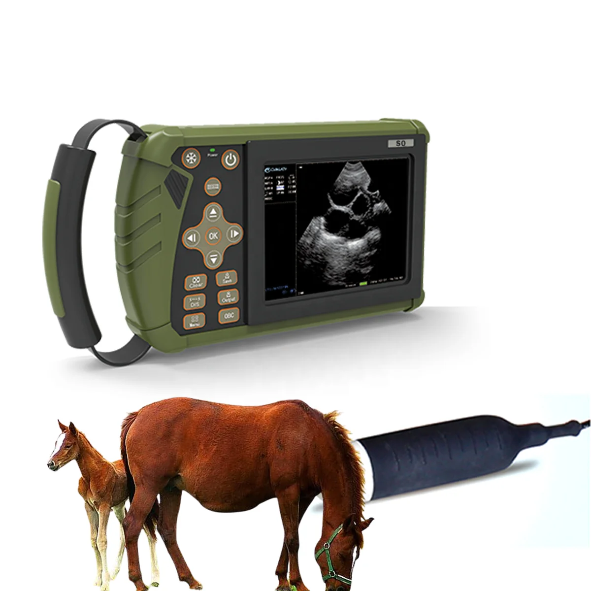 High Quality Handheld Wireless Portable Animal Ultrasound Scanner Equipment Horse Pregnancy ecografo veterinary con sonda