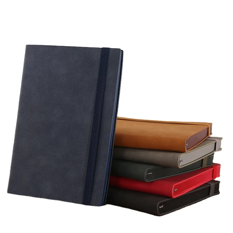Creative Business Promotion Note Books A5 Soft Pu Cover Books Custom Logo Pocket Size Notebook With Elastic Band