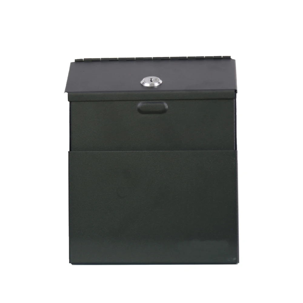 Secure Donation Box Mailbox Wall Mounted Suggestion Boxes With Key Lock for hotel office with 50 free cards