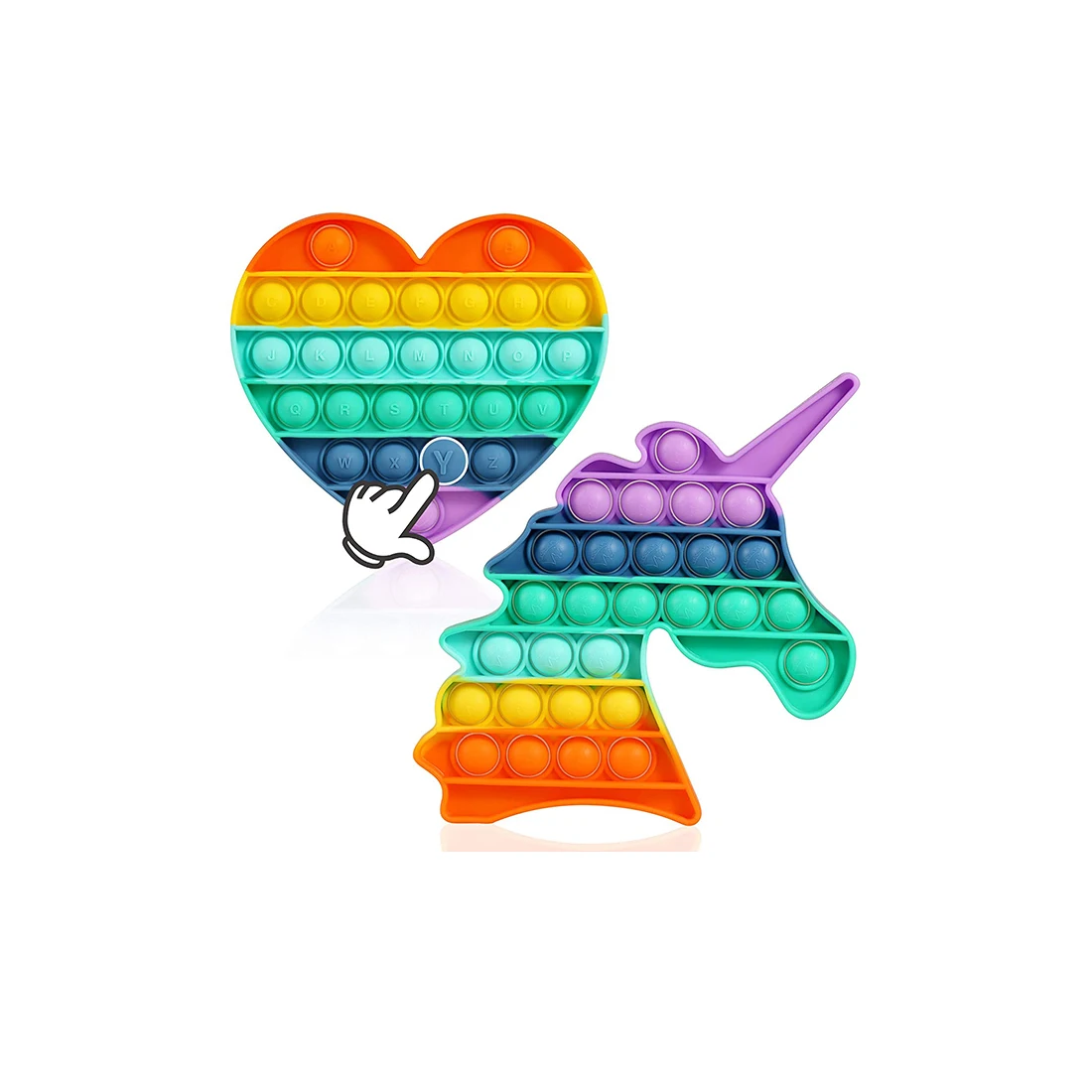 4 pack push ice cream squeeze action pure compression square bubble figure kids stress fidget baby pop toy