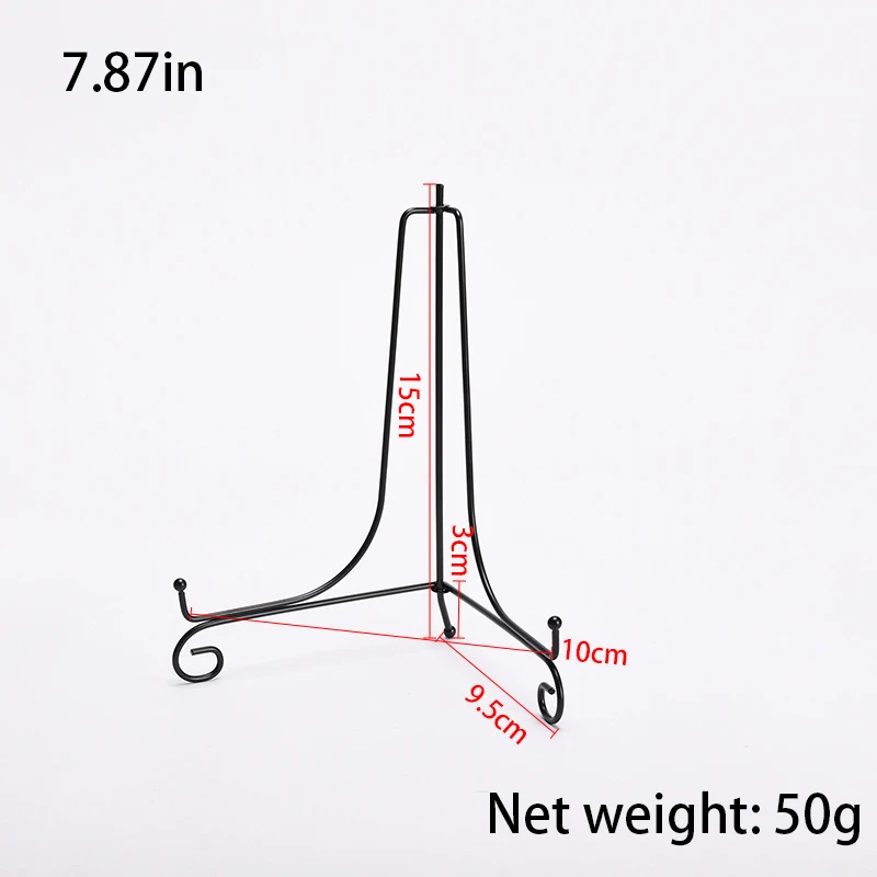 Painting Tools Iron Display Stand Black Iron Easel Plate Black Display Photo Bracket Iron Display Bracket for Art