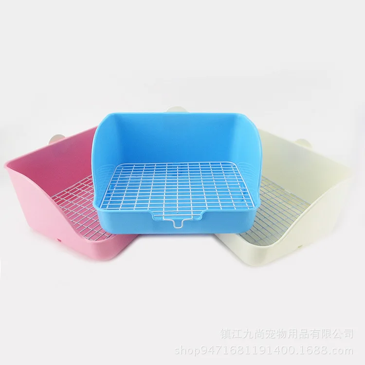 Small Animal Supplies Rabbit Toilet Square Grid Hamster Toilet In Cages Easy To Clean Rabbit Large Size Toilet