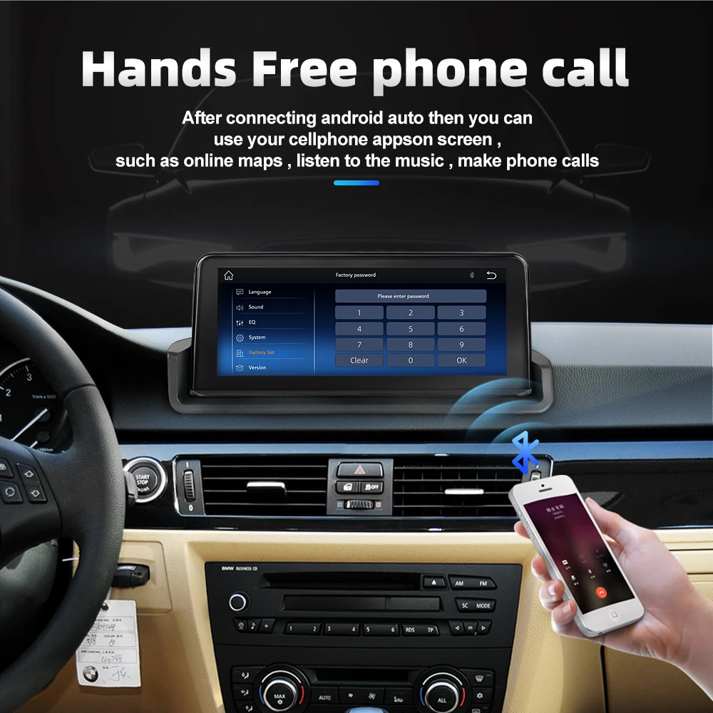 10.25 Inch Linux Car Radio Screen BT GPS Multimedia Player Carplay For BMW E90 2006-2012