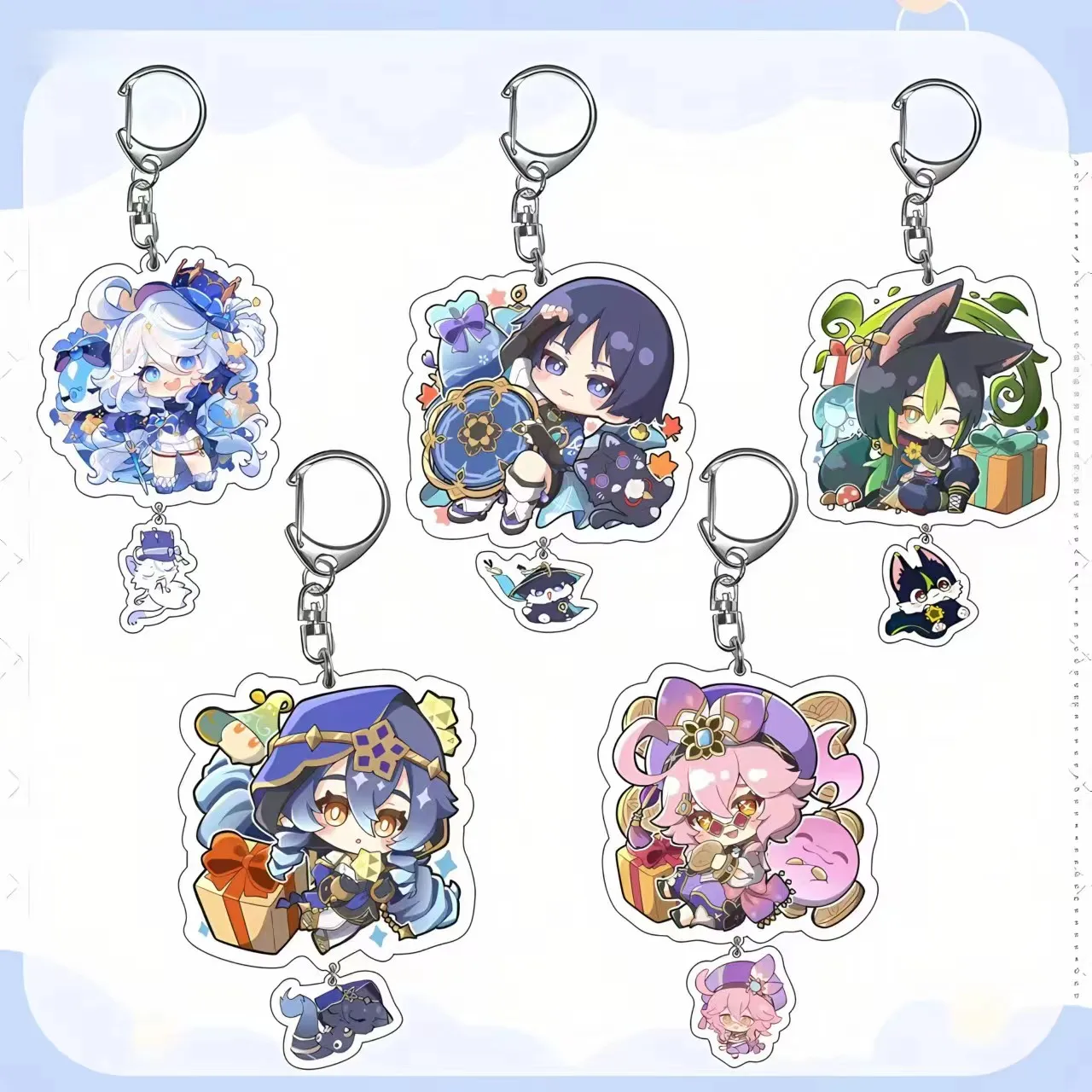 26 Designs Genshin Impact Game Peripheral Student Schoolbag Pendant Acrylic Keychain