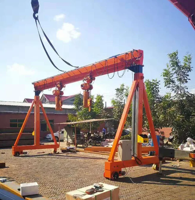 Customizable material handling equipment 500kg 1 2 3 5 ton electric mini mobile gantry crane
