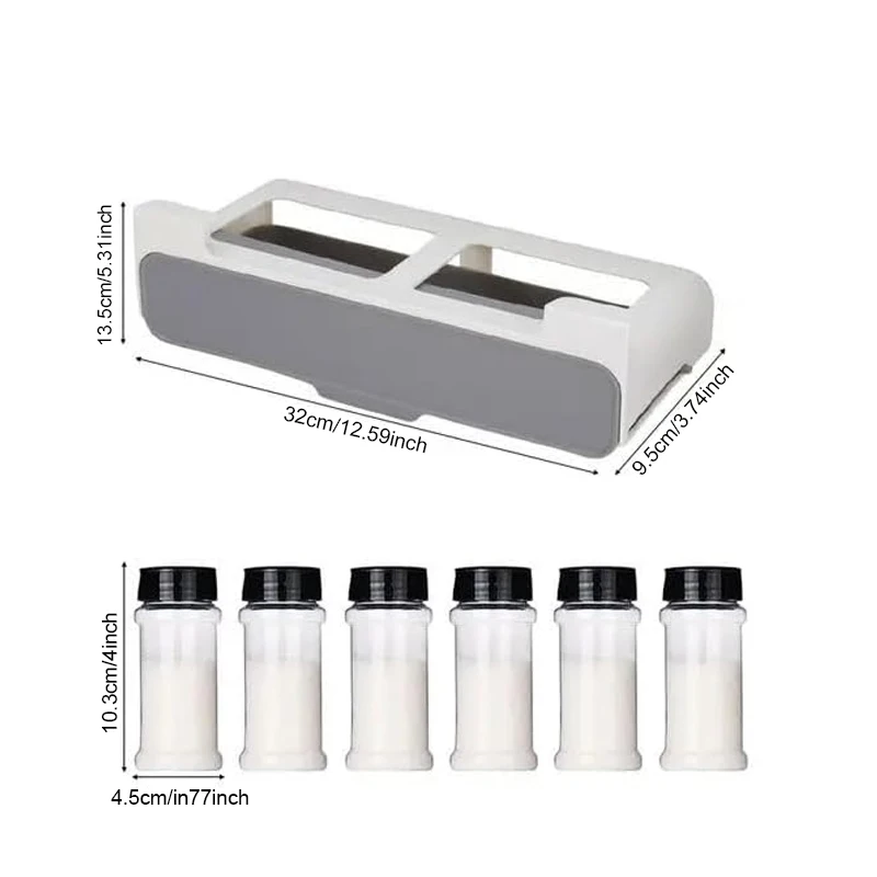 Rayshine Hanging Spice Rack Organizer Pull Out Under Cabinet Spice Rack Under Shelf Spice Rack With Jars For Cabinet Storage