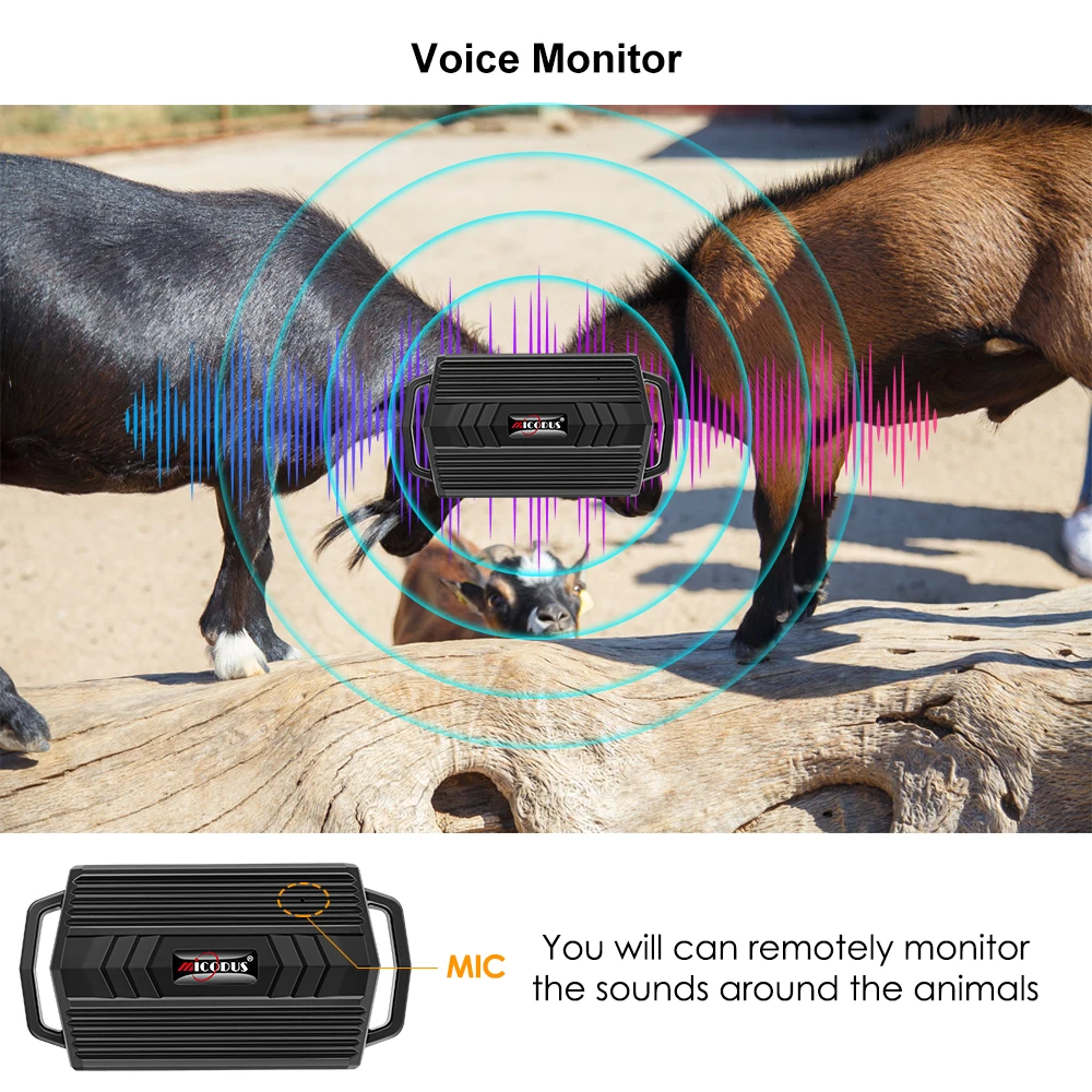 ML935 Animals Gps Tracking Device Geofence Voice Monitoring Real Time Location 3000mah Battery Micodus Gps Tracker For Cows