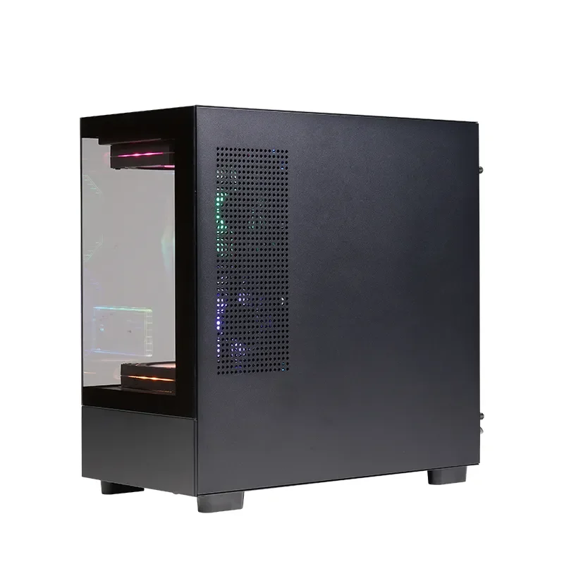 ZeroMaster MATX Micro ATX Gaming Computer Case with Aluminum Frame Tempered Glass Panel Supports 360 Water Cooler for Gamers