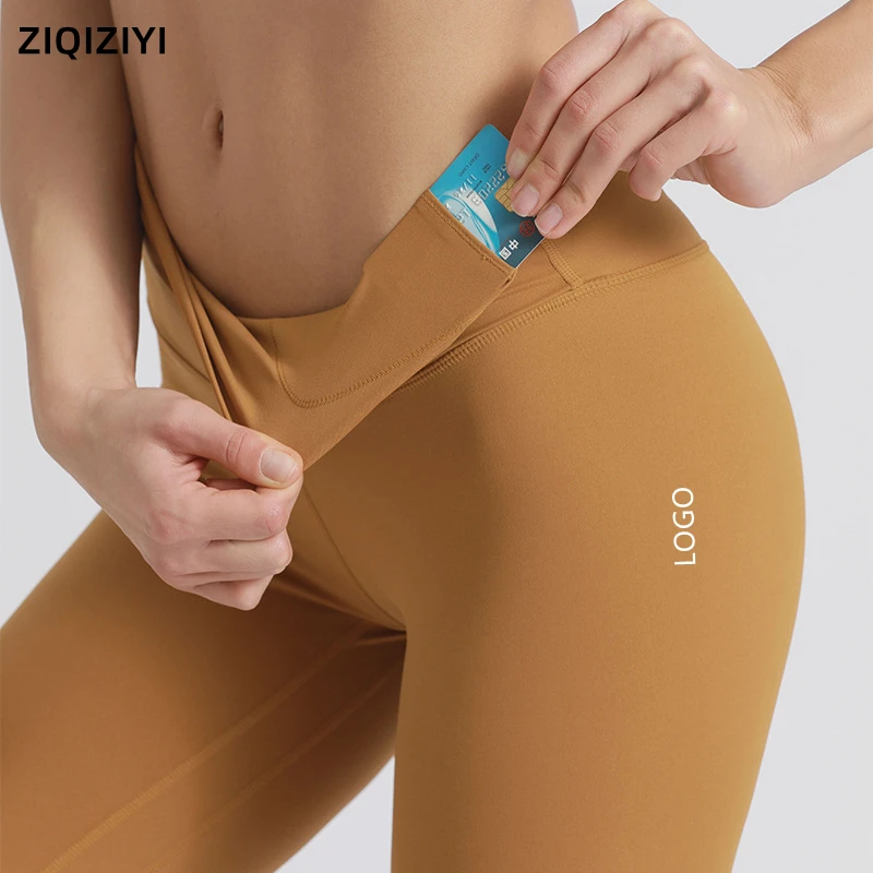 Custom Logo Buttery Soft High Waisted Yoga Leggings Women Tight Pants For Athletic Running Leggings