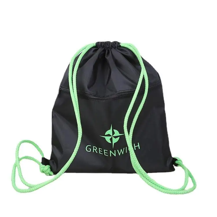 Wholesales 420d polyester fabric drawstring bag extra large drawstring bag with custom printed logo