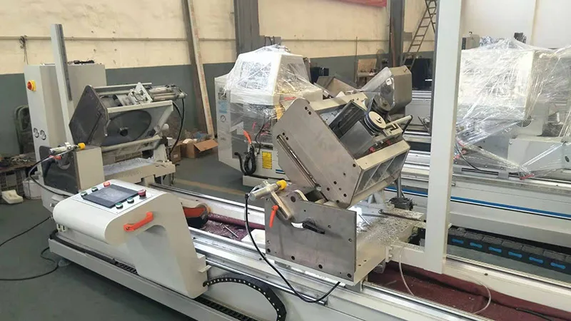 Aluminium window machinery automatic cnc double head mitre saw aluminum cutting machine