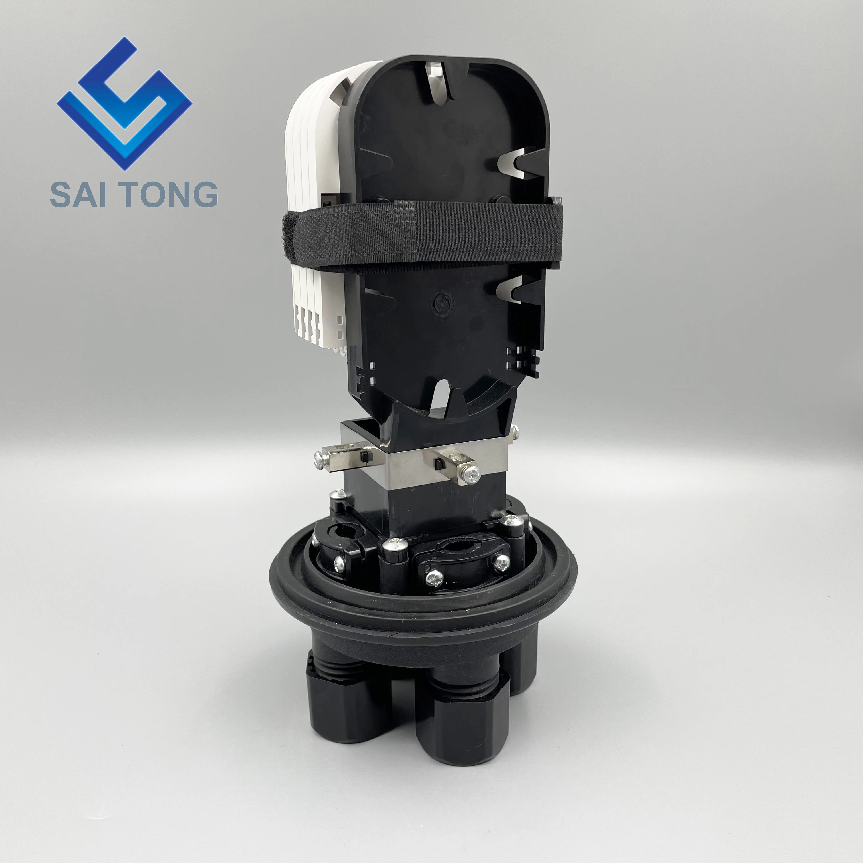 Ip68 12 to 48 core  FTTH dome Vertical Mechanical seal mini joint closure fiber optic for connection 2 inlet 2 outlet fiber opti