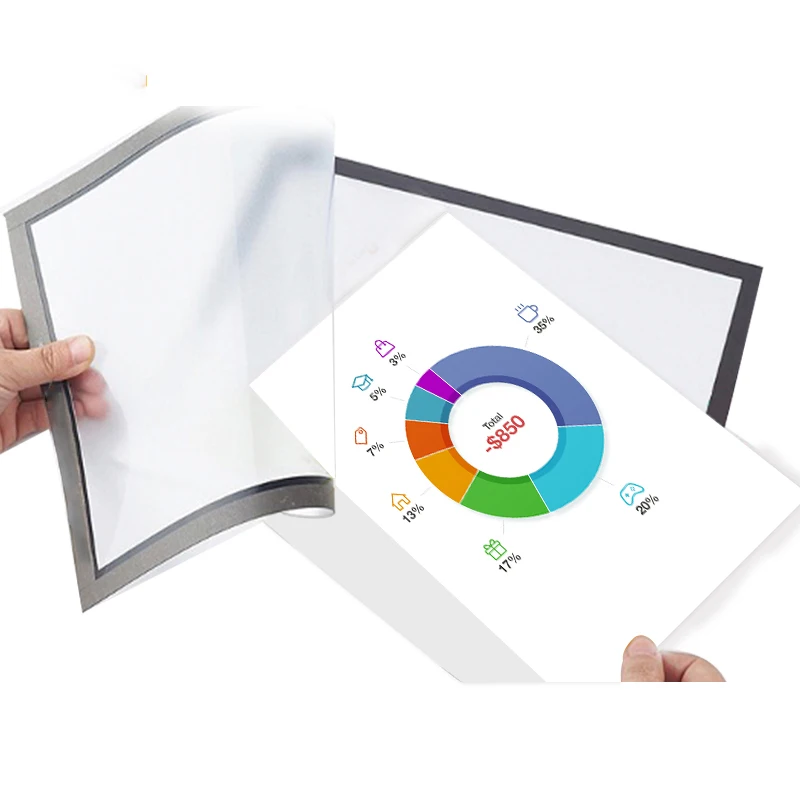 A3 A4 A5 A6 Self  Adhesive Magnetic Display Frame Wall Mount Pvc Display Photo Certificate Frame