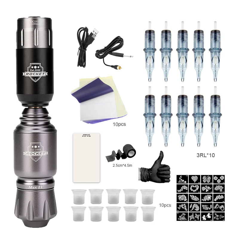 Tattoo Machine Kit Professional Complete Spinning tattoo kits beginners Tattoo Gun Set
