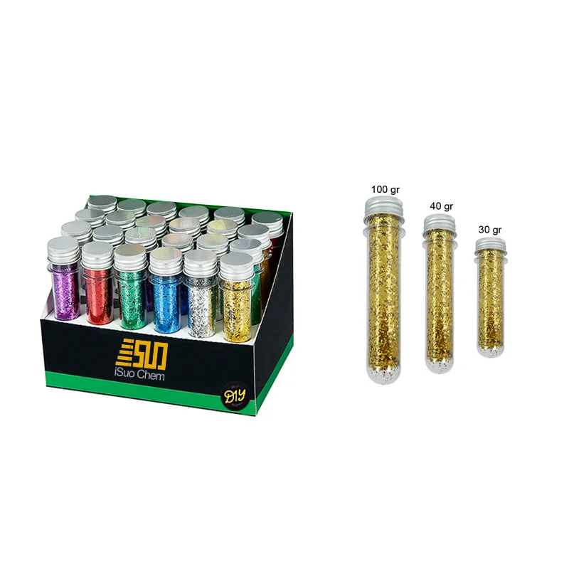 Hot Sale Luminous Solvent Resistant Loose Chunky Cosmetic Glitter Phosphorescent Glow in dark Glitter