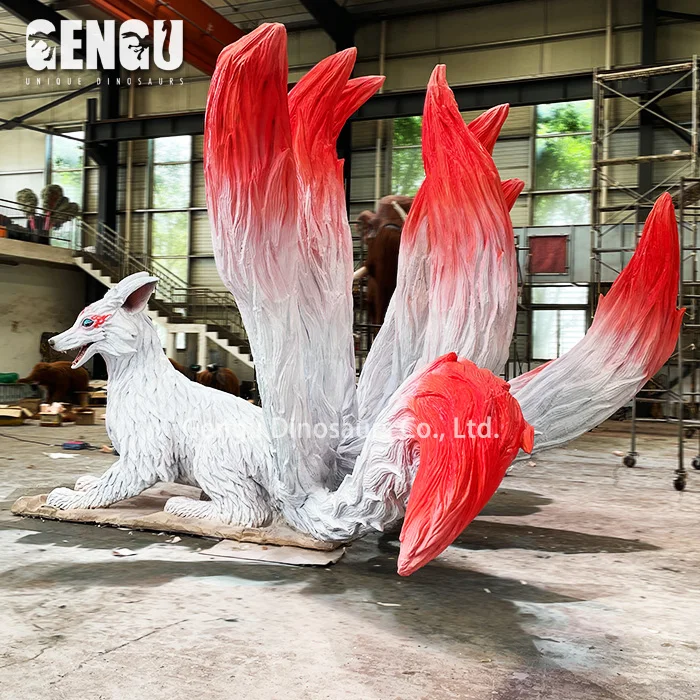 Customized Animatronic Model - Big Size Simulation Nine-tailed Fox
