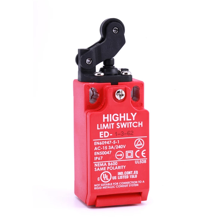 
Ip67 Protection 10a 1nc/1no Snap Action Safety Limit Switch Roller Plunger Limit Switch 