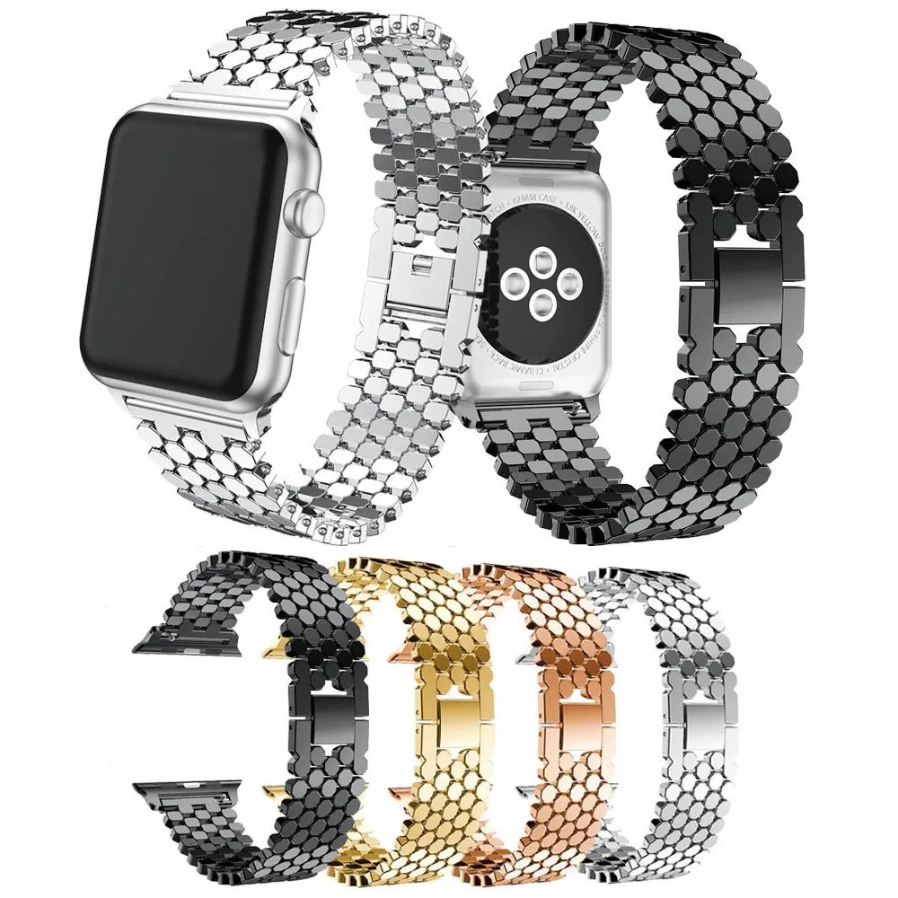 Metal strap For Apple watch 7 45mm 41mm stainless steel smart watch wristband For iwatch 6 5 4 3 2 1 SE 44mm 42mm 40mm 38mm band