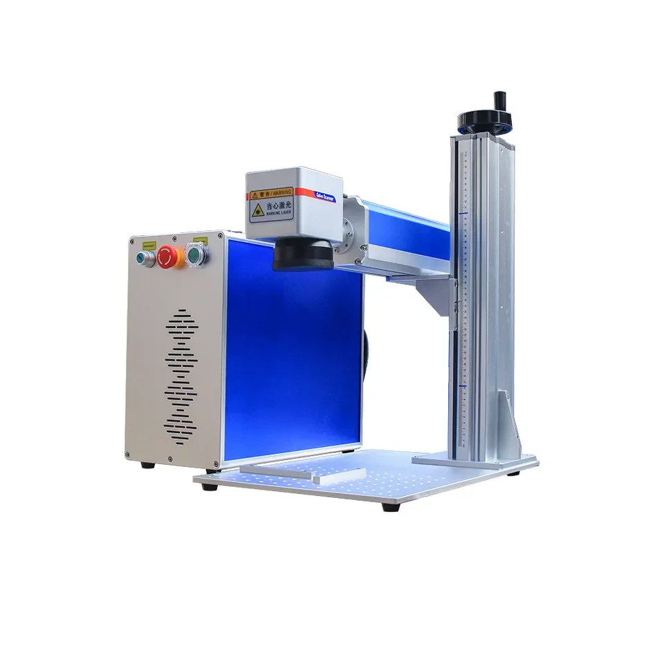 Aluminum Fiber Laser Engraving Machine  metal Laser Marking Machine  with Rotary Tool 20w 30w JPT Laser Source