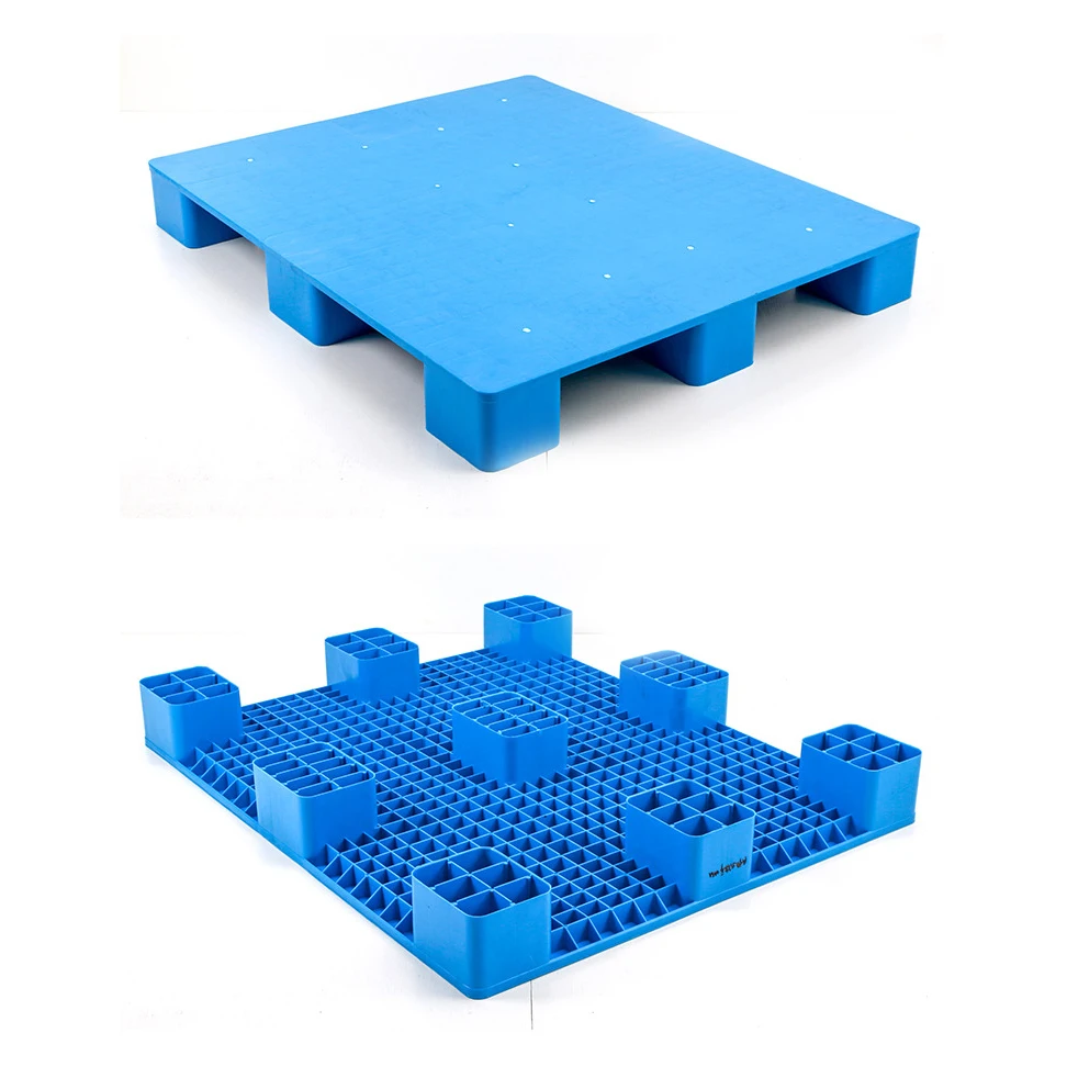 Plastic Pallets 1200*800MM 1200*1000MM Latest product hdpe pallet high quality 4 way flat blue nine feet Plastic Pallet Prices