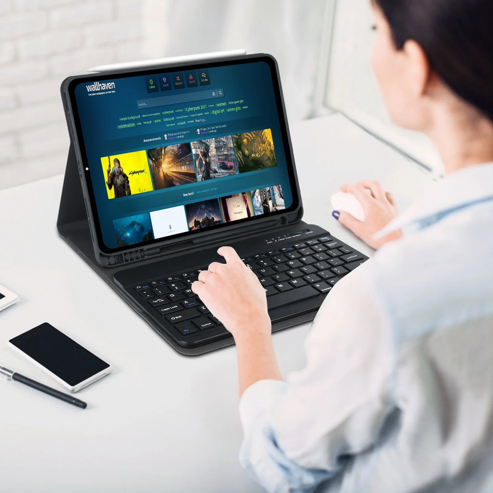 Touchpad Keyboard Case cover for ipad 8th 9th generation case with keyboard folio protect cover