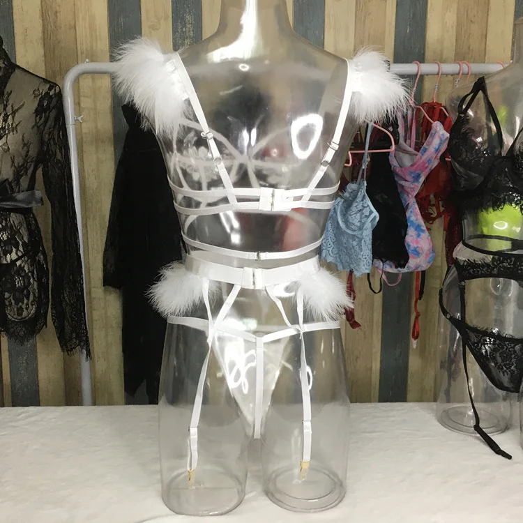 MYC-033 Best sell Garter And Stockings Spring Transparent Plus Size Sexy 3 pics set Sexy Garter  Lace Lingerie for Women