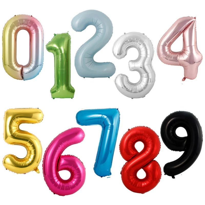 Новое поступление 2021 г. воздушные шары Globos из фольги зеленый Гелиевый шар 40 дюймов с цифрами для фотосессии на годовщину