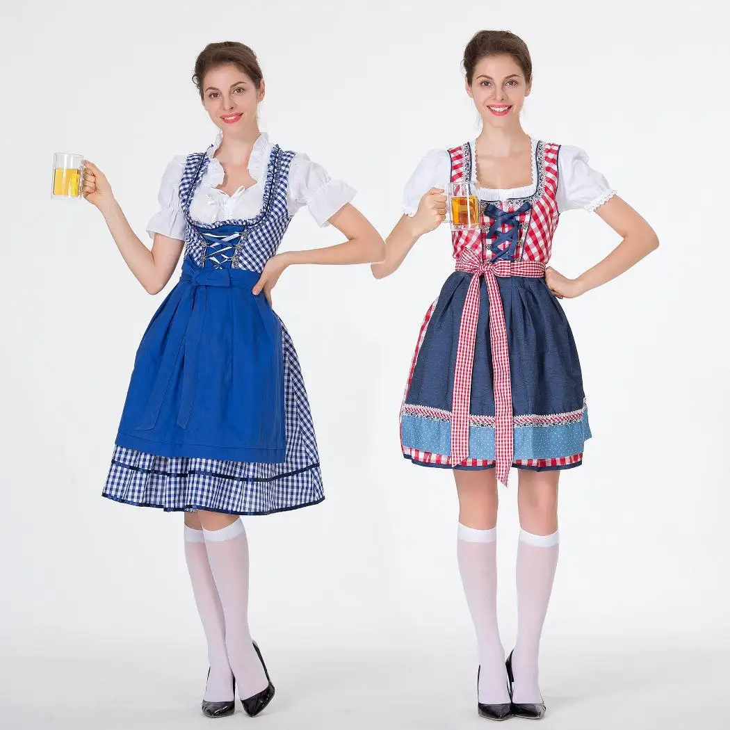 Beer Festival Restaurant Canteen Server Uniform Adult Cosplay Dress Women Adult Halloween Costume