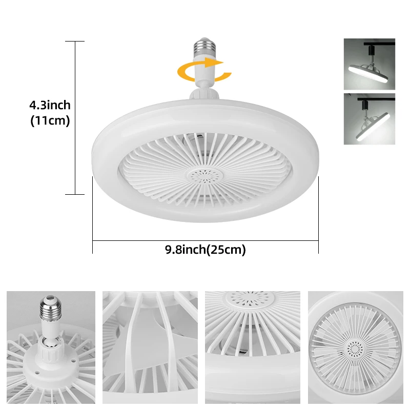 For Living Room Modern Simplicity Multifunctional Adjustable Ceiling Fan With Light/Lighting Fan/Remote Control Fan Light Bulb
