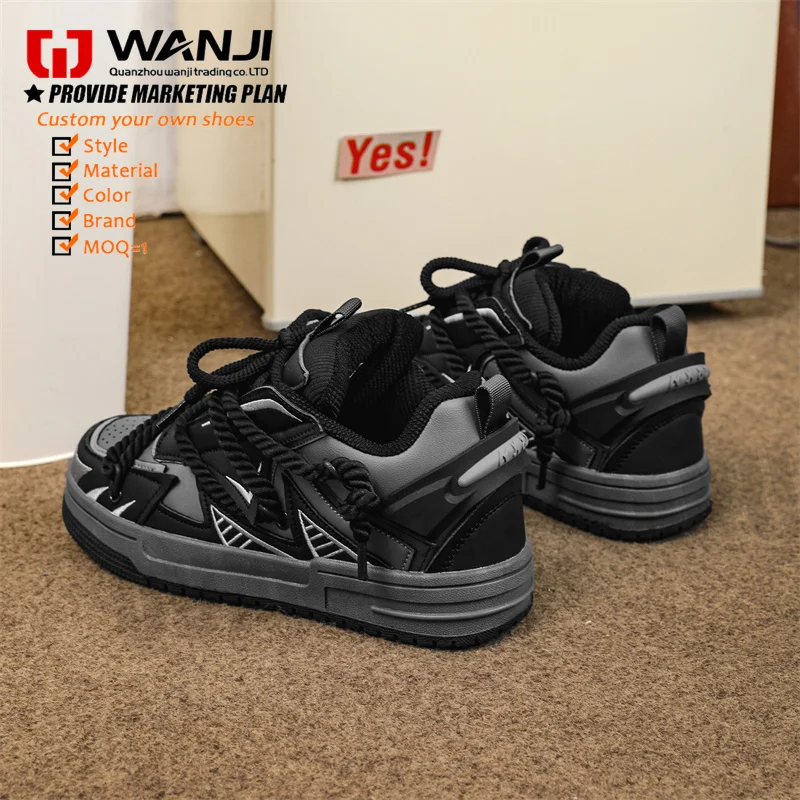 Stock Wholesale Bulk Order High Quality Leisure Comfort Non-Slip Thick Sole Height-Increasing Casual Mens Sneakers Sports Shoes