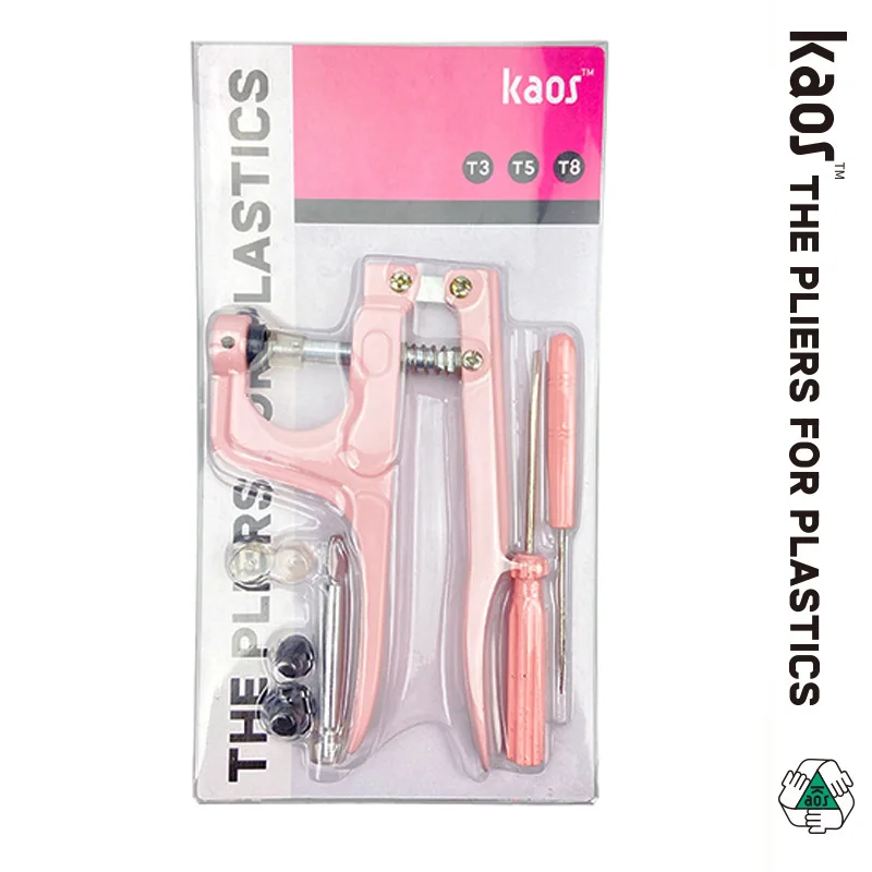 Hot selling fashion wholesale clamp pliers kit plastic snap button pliers Sewing Accessory Set for Knitting Hand Work Tool