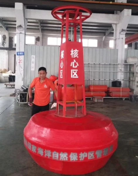 Botai float diameter 1800mm OEM logo plastic ocean solar light navigation marker buoy
