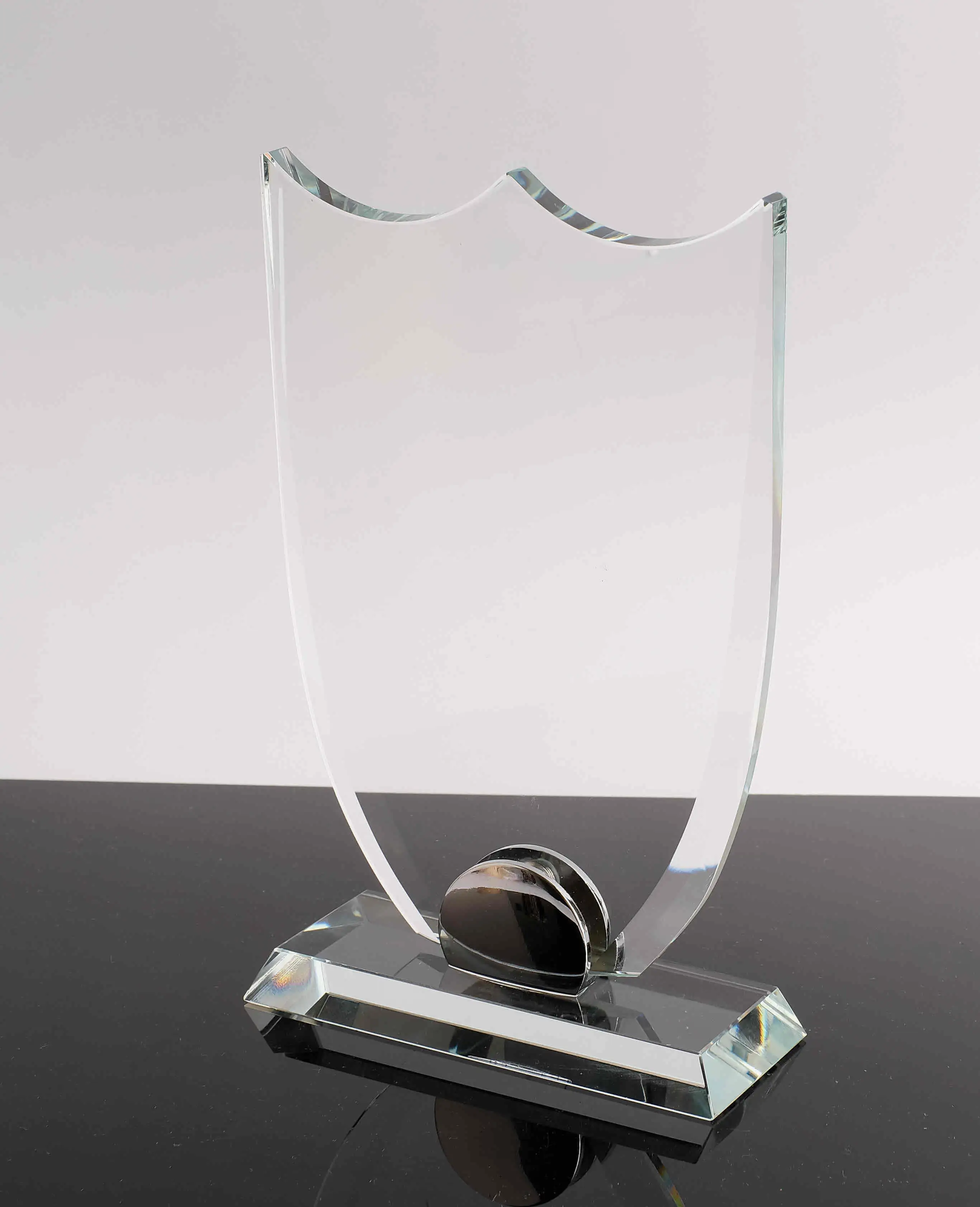 Популярный высококачественный хрустальный стеклянный знак K9, черная табличка, индивидуальный логотип и слова для сувенирных деловых подарков с основой