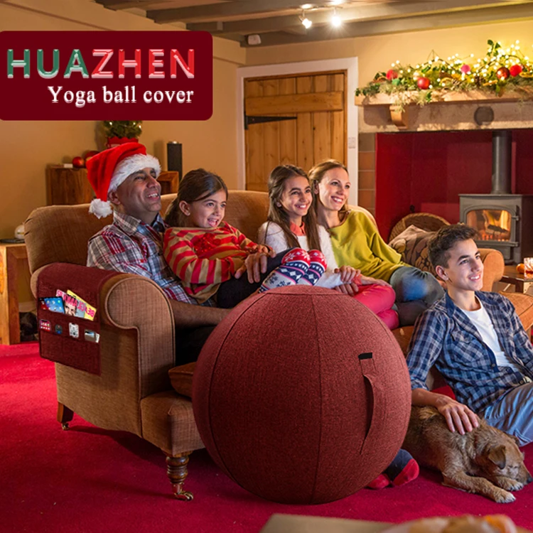  55 см Рождественский праздничный шар для йоги стул сидячий с чехлом