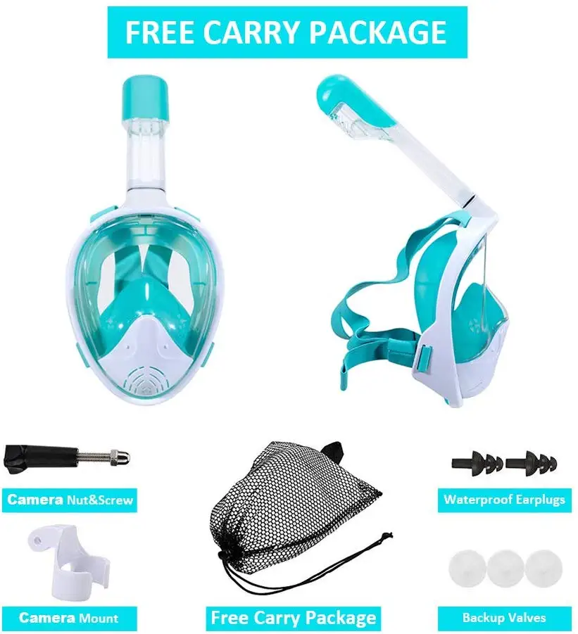 Go Pro With Detachable Camera Mount Crivit Masks Factory Direct Price High Quality Full Face Kids Over Snorkel Mask For Glasses