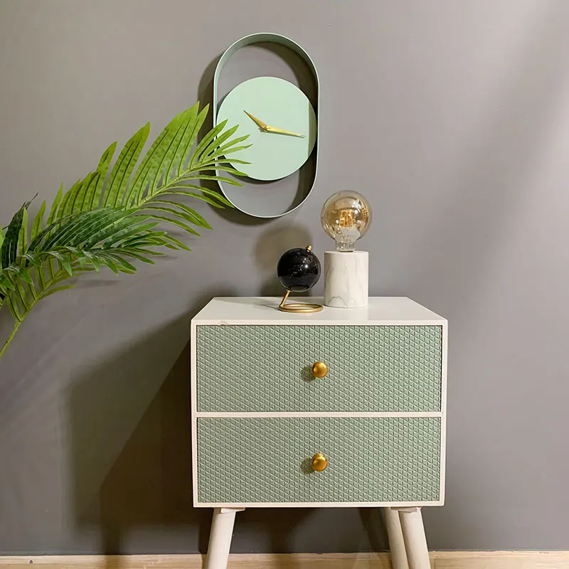 High Quality Living Room Luxury Solid Wooden Green Cabinet Storage Wood Cabinet With Many Drawers