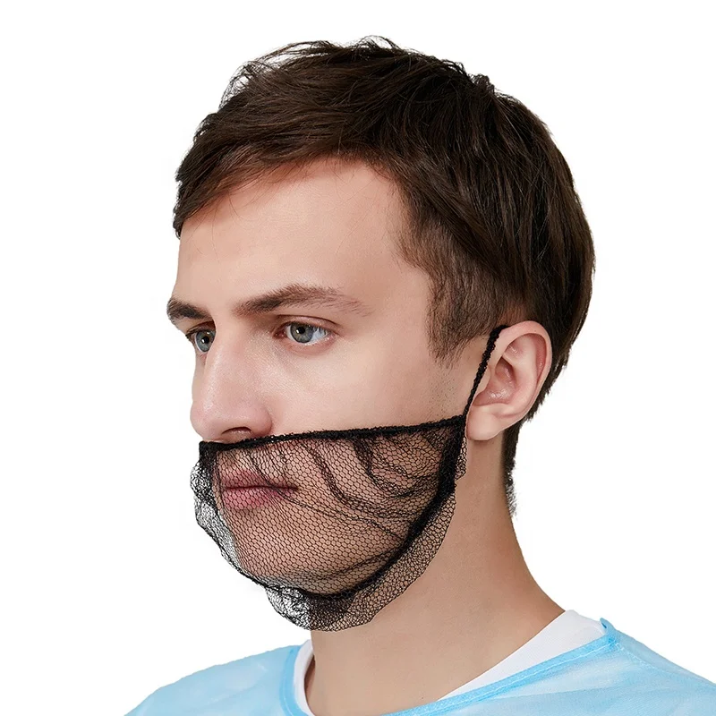 Dustproof non woven disposable mesh beard cover