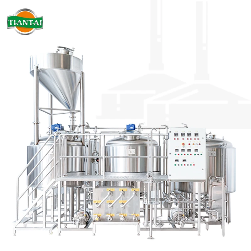 8bbl 4-vessels turnkey tested micro brewery equipments with automatic control