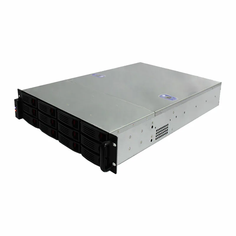 2U hot swap case Rackmount 12 bays industrial computer chassis for office use in stock