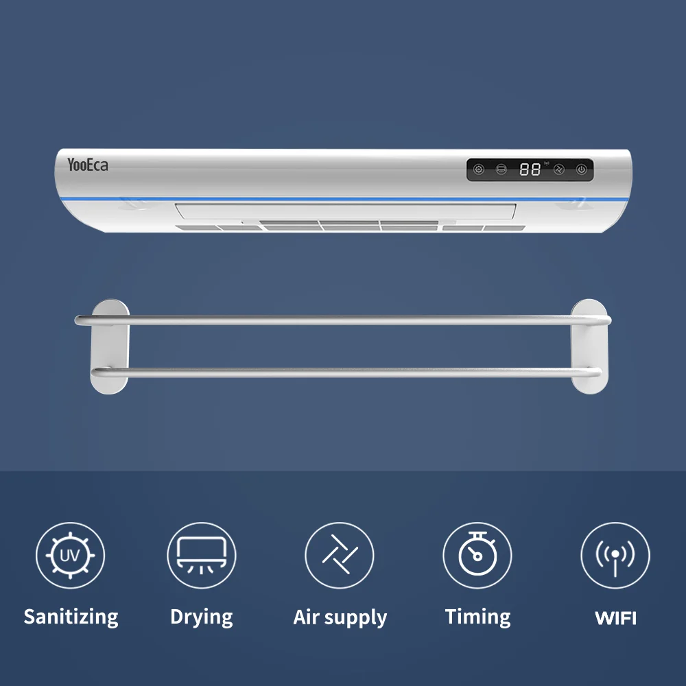 
Smart Bathroom Appliances UV Hot Air Warming 110V-220V Baby Clothes Towel Dryer 