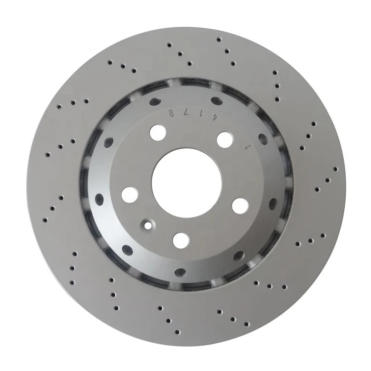 Rising star FOR AUDI RS4 B7 REAR LEFT RIGHT DRILLED BRAKE DISCS PAIR 8E0615601AB 8E0615602D