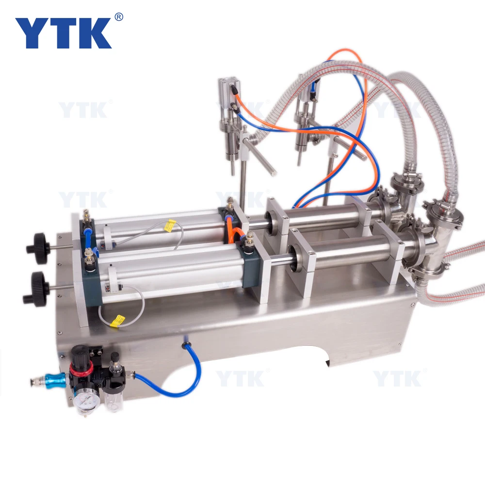 YTK-G2WY  double heads pneumatic liquid filling machine for filling the corrosion-resistant micro self-ptiming pump