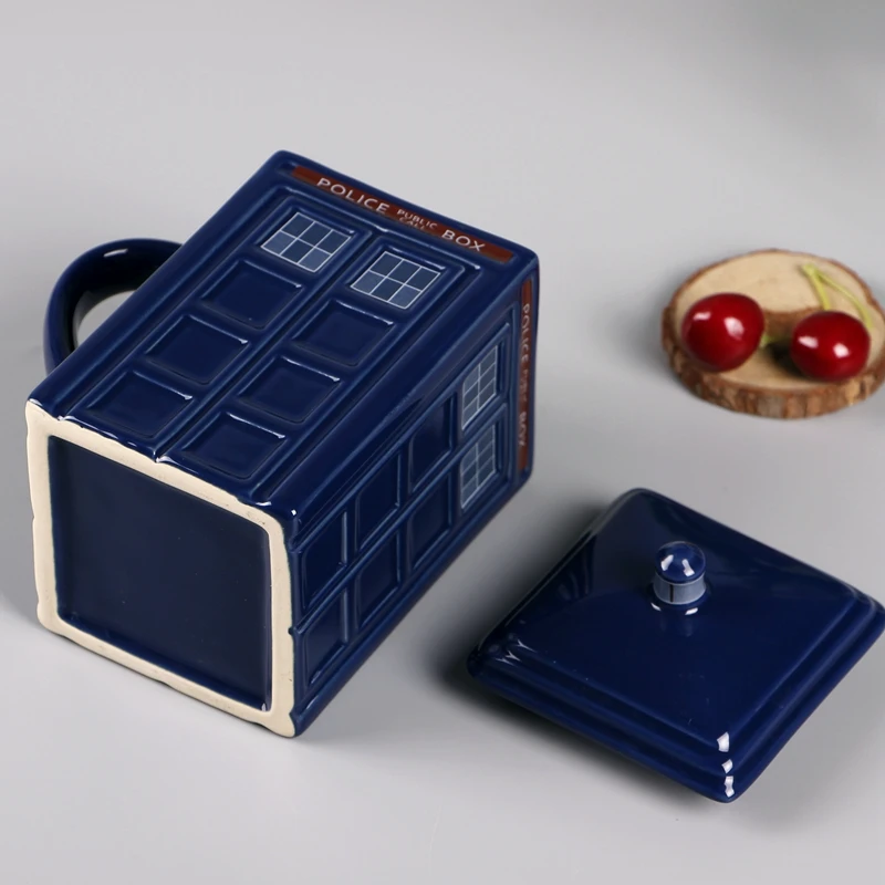 Оптовая продажа выгодная цена Полицейская Будка керамическая кружка кофейная чашка персональная полицейская телефонная связь