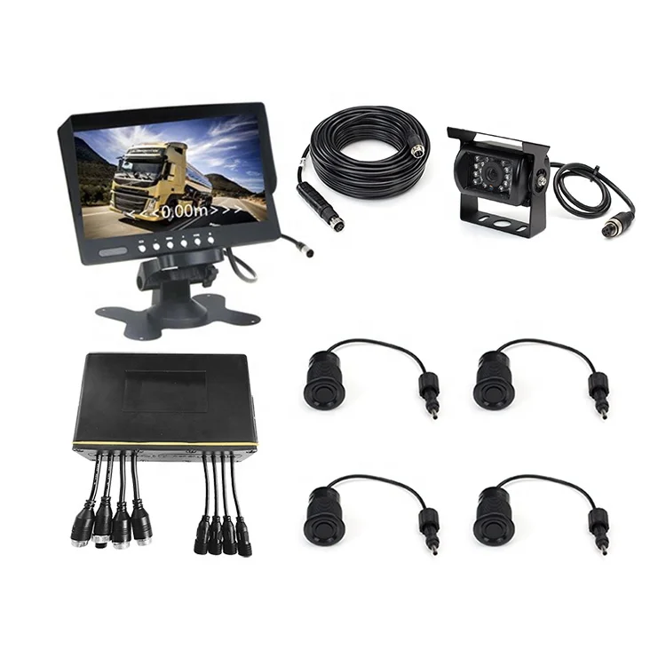 High Buy Back AHD Reverse 720P Camera with Radar High Accuracy Truck Anti Collision Reverse Camera 24v Reverse Parking Sensor