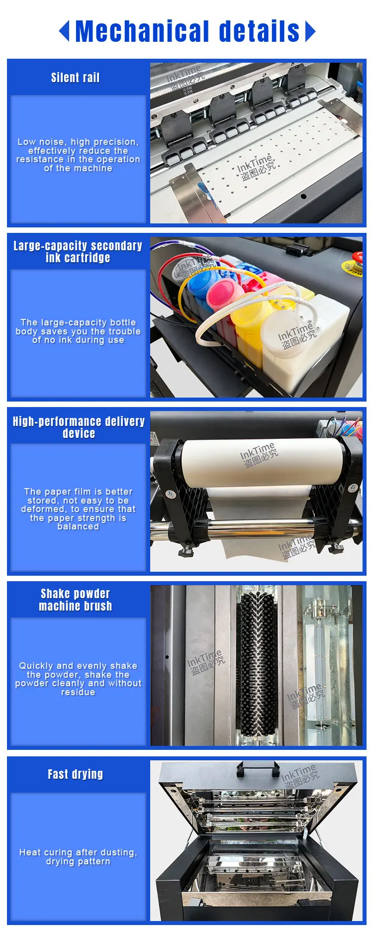 IT-H301 EPSN F1080 Printhead Dtf Thermal Sublimation Digital Printer Plotter With Shaker Powder Machine