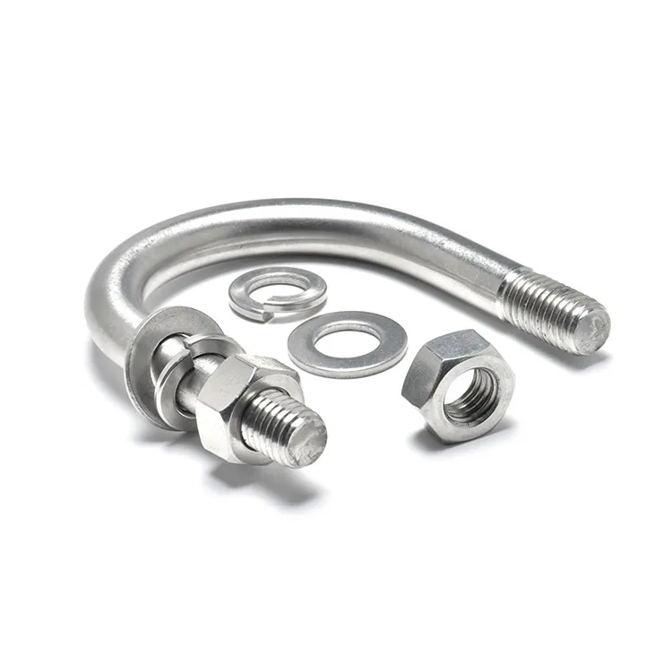 Custom Hot Dip Galvanized M6 M8 M10 Stainless Steel Bending Pipe Clamp Truck U Bolt and Wheel Nut